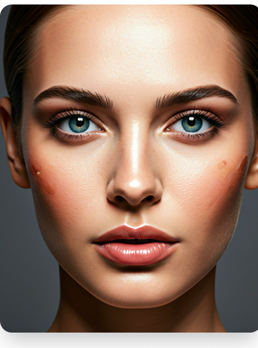 StylR color analysis comparison on a portrait